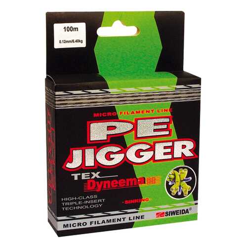 Леска плетеная Siweida PE Jigger 0,12 мм, 100 м, 6,4 кг в Сплав