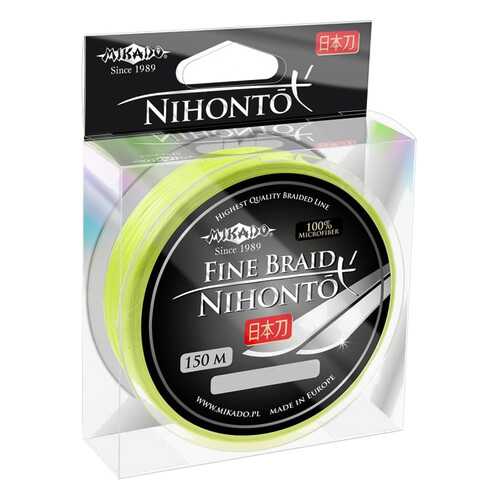 Шнур плетеный Mikado Nihonto Fine 0,06 мм, 150 м, 3,25 кг fluo в Сплав