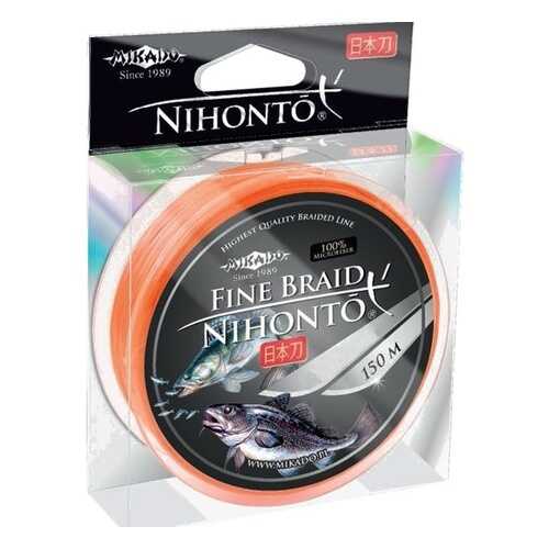 Шнур плетеный Mikado Nihonto Fine 0,06 мм, 150 м, 3,25 кг orange в Сплав