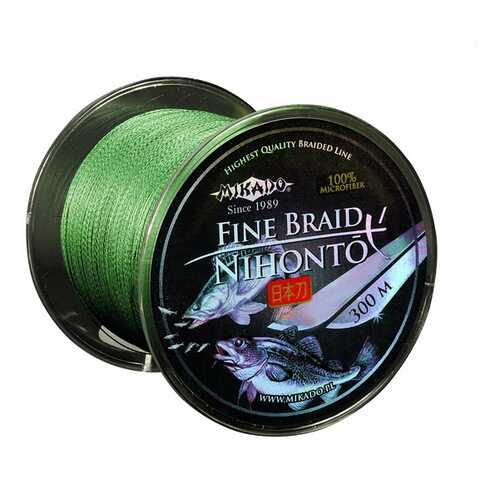 Шнур плетеный Mikado Nihonto Fine Braid Green 0,5 мм, 300 м, 41,8 кг в Сплав