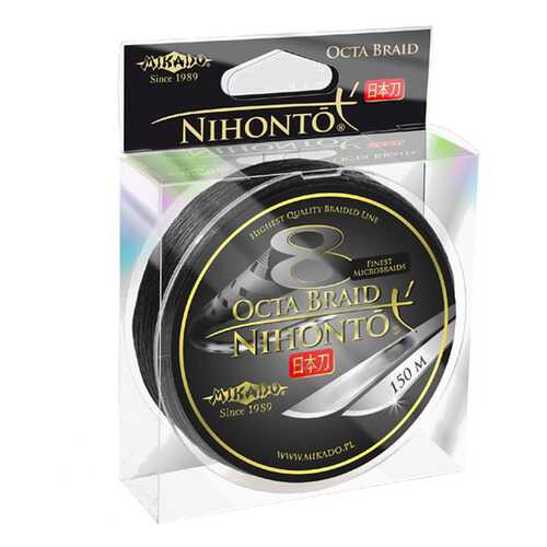 Шнур плетёный Mikado Nihonto Octa Braid Black, 0,08 в Сплав