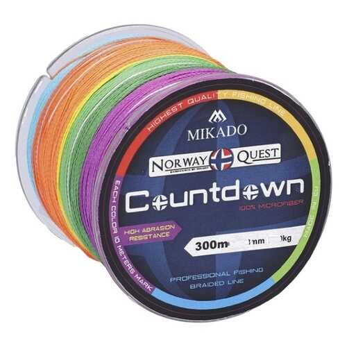 Шнур плетеный Mikado Norway Quest Countdown Multicolor 0,4 мм, 300 м, 34,5 кг в Сплав