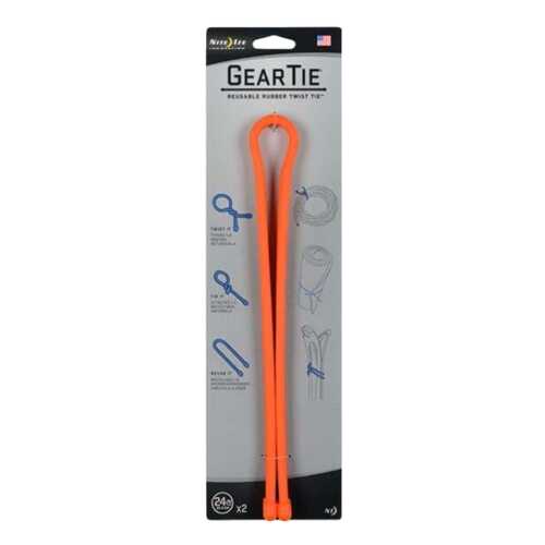 Набор хомутов Nite Ize Gear Tie 24 2 шт. Bright GT24-2PK-31 Orange в Сплав