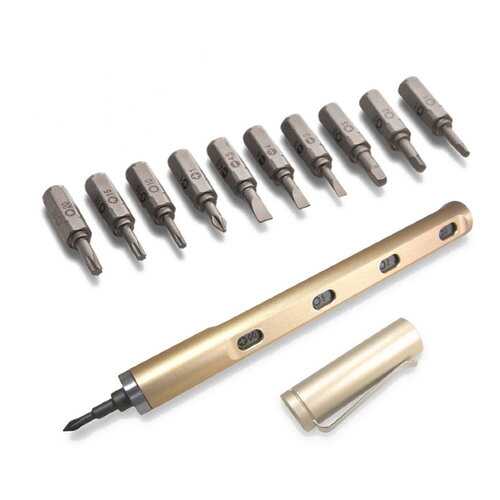 Мультитул Mininch Tool pen mini TPM-006 золотистый, 23 функций в Сплав