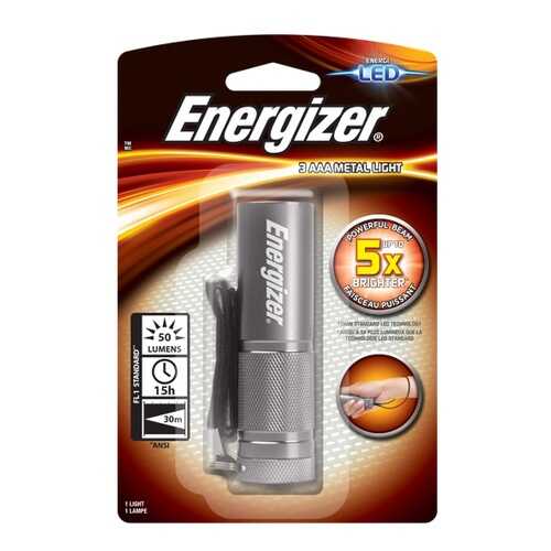 Фонарь Energizer Metal Light 3AAA серебристый (638842) в Сплав