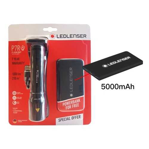 Фонарь с внешним аккумулятором 5000мАч LED Lenser P7R (502047) в Сплав