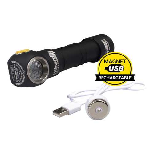 Туристический фонарь ArmyTek Wizard XP-L V3 USB F00605SW черный, 6 режимов в Сплав