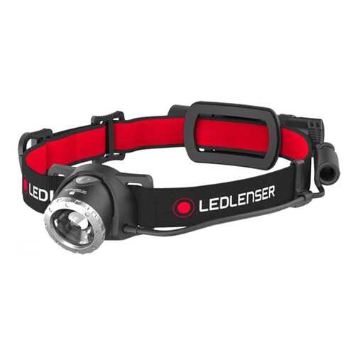 Туристический фонарь Led Lenser H8R черный/красный, 3 режима в Сплав