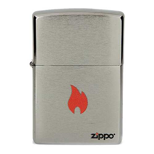 Зажигалка Zippo №200 Flame Brushed Chrome в Сплав