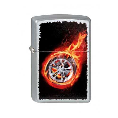 Зажигалка Zippo 205 Tire on Fire Satin Chrome в Сплав