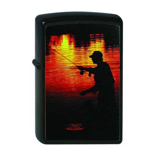 Зажигалка Zippo 218 Fisherman Black Matte в Сплав