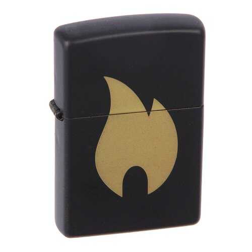 Зажигалка Zippo 218 Flame Chromed Black Matte в Сплав