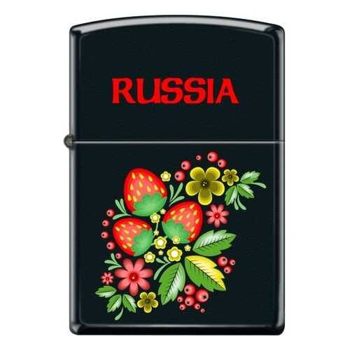 Зажигалка Zippo №218 Russian Khokhloma Black Matte в Сплав