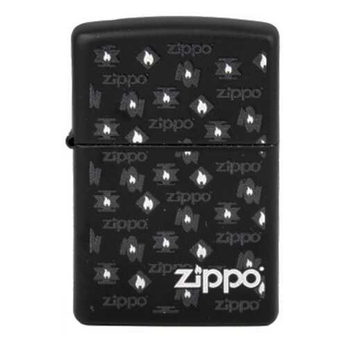 Зажигалка Zippo №218 White Flames Black Matte в Сплав