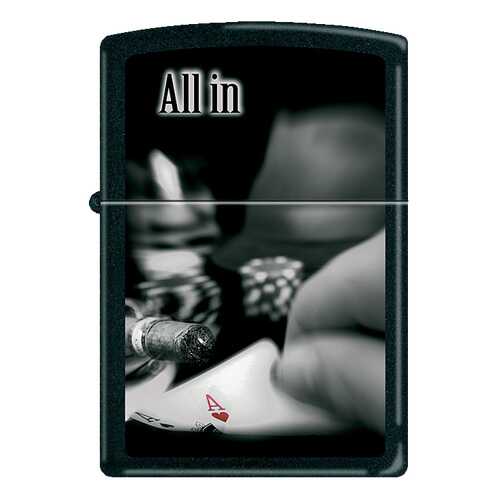 Зажигалка Zippo All In All Black Matte в Сплав