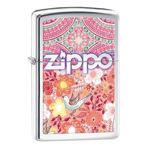 Зажигалка Zippo Boho 4 Flowers Patterns High Polish Chrome в Сплав