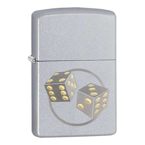 Зажигалка Zippo Dice Engraved Satin Chrome в Сплав