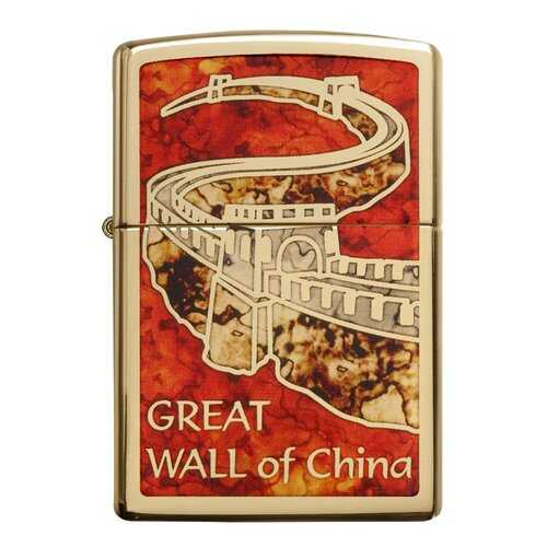 Зажигалка Zippo Great Wall of China High Polish Brass в Сплав