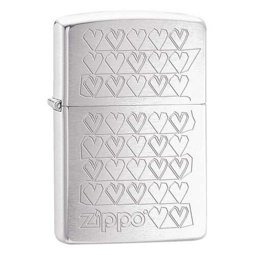 Зажигалка Zippo Hearts 28788 Satin Chrome в Сплав