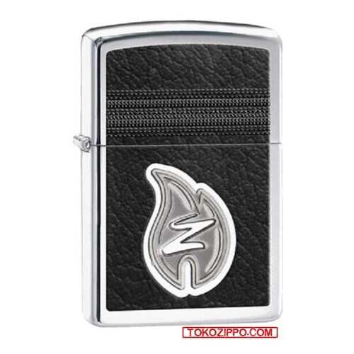 Зажигалка Zippo Leather Stitching with Z 28800 High Polish Chrome в Сплав