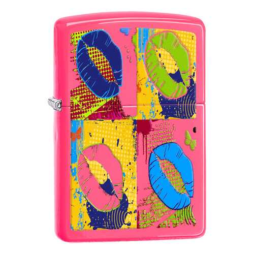 Зажигалка Zippo Multicolored Lips Neon Pink в Сплав