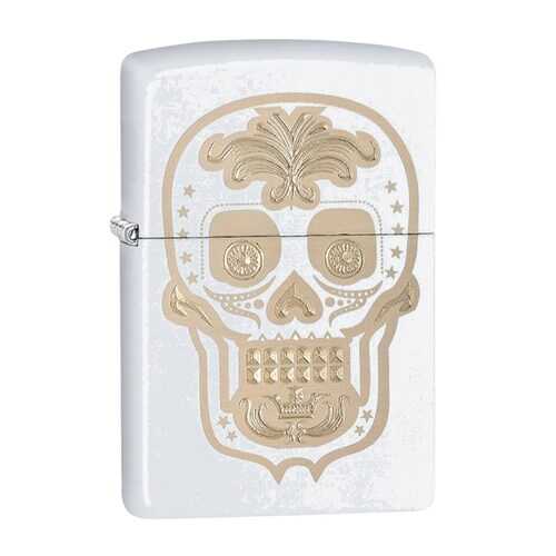 Зажигалка Zippo Sugar Skull Design White Matte в Сплав