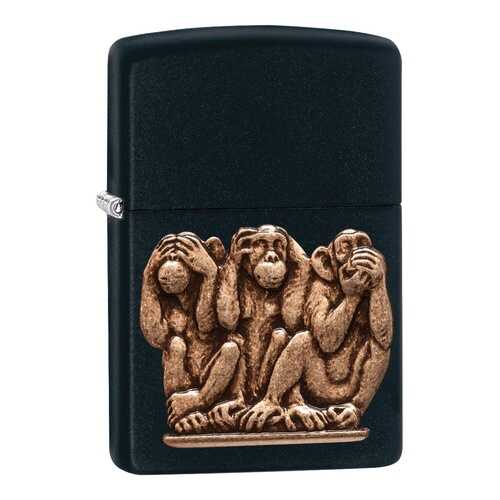 Зажигалка Zippo Three Monkeys Black Matte в Сплав