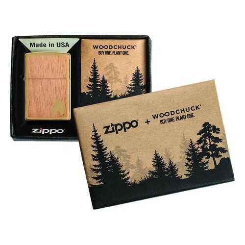 Зажигалка Zippo Woodchuck Brushed Brass в Сплав