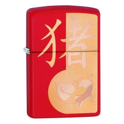 Зажигалка Zippo Year of the Pig Design Red Matte в Сплав