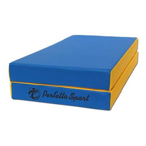 Детский спортивный мат №3 складной Perfetto sport 100 x 100 x 10 см сине-желтый в Сплав