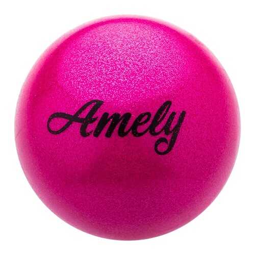 Amely Мяч для художественной гимнастики AGB-103 19 см, розовый, с насыщенными блестками в Сплав
