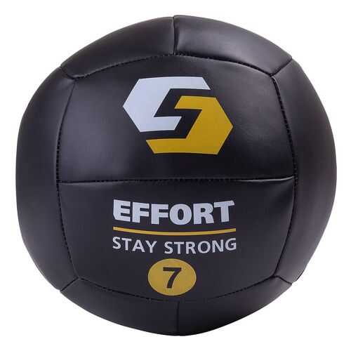 Медицинбол Effort EMD7, кожзам, 7 кг, черный в Сплав