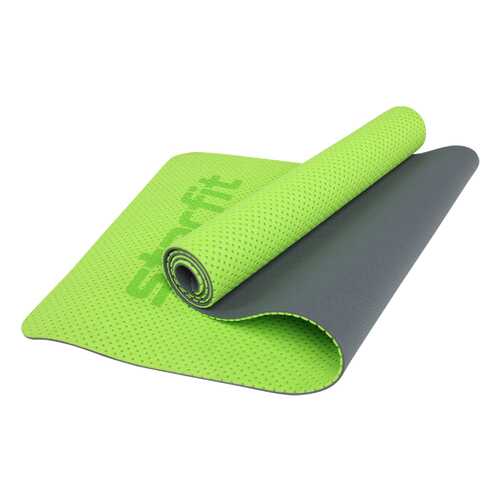 Starfit Коврик для фитнеса FM-202, TPE перфорированный, 173 x 61 x 0,7 см, ярко-зеленый в Сплав