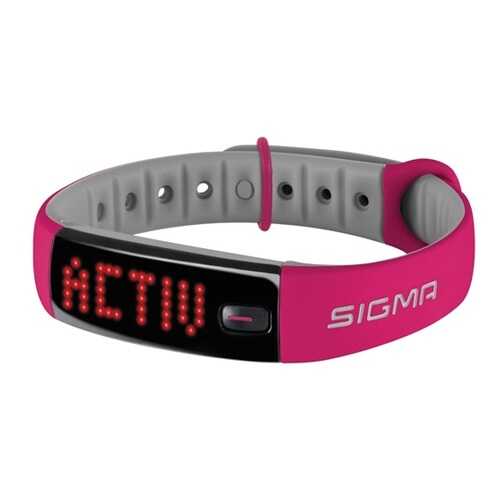Шагомер Sigma Activo 22912 серо-розовый в Сплав
