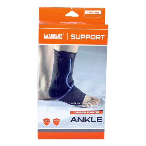 Суппорт голеностопа LiveUp Ankle Support LS5782-SM, черный в Сплав