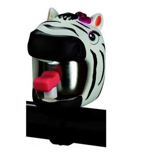 Велосипедный звонок Crazy Safety Zebra белый/черный в Сплав