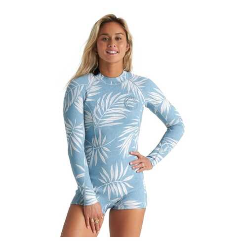 Мокрый гидрокостюм Billabong Spring Fever 2 mm LS Blue Palms 2020 (10) в Сплав