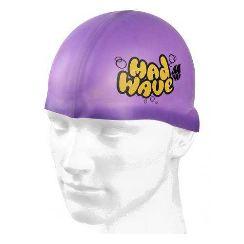 Шапочка для плавания MadWave Silicone Junior Solid 09W purple в Сплав