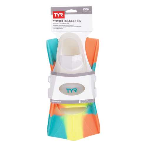 TYR Ласты Stryker Silicone Fin, LFSTRKR/101, мультиколор - M в Сплав