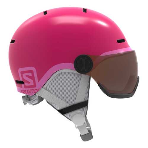 Горнолыжный шлем детский Salomon Grom Visor 2019, розовый, M в Сплав