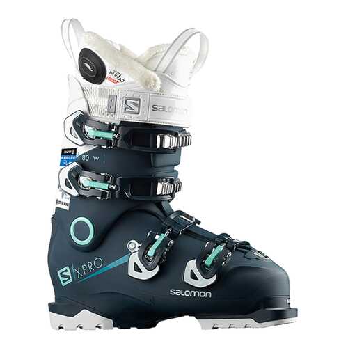 Горнолыжные ботинки Salomon X Pro 80 W Custom Heat Connect Petrol 2019, blue/white, 23.5 в Сплав
